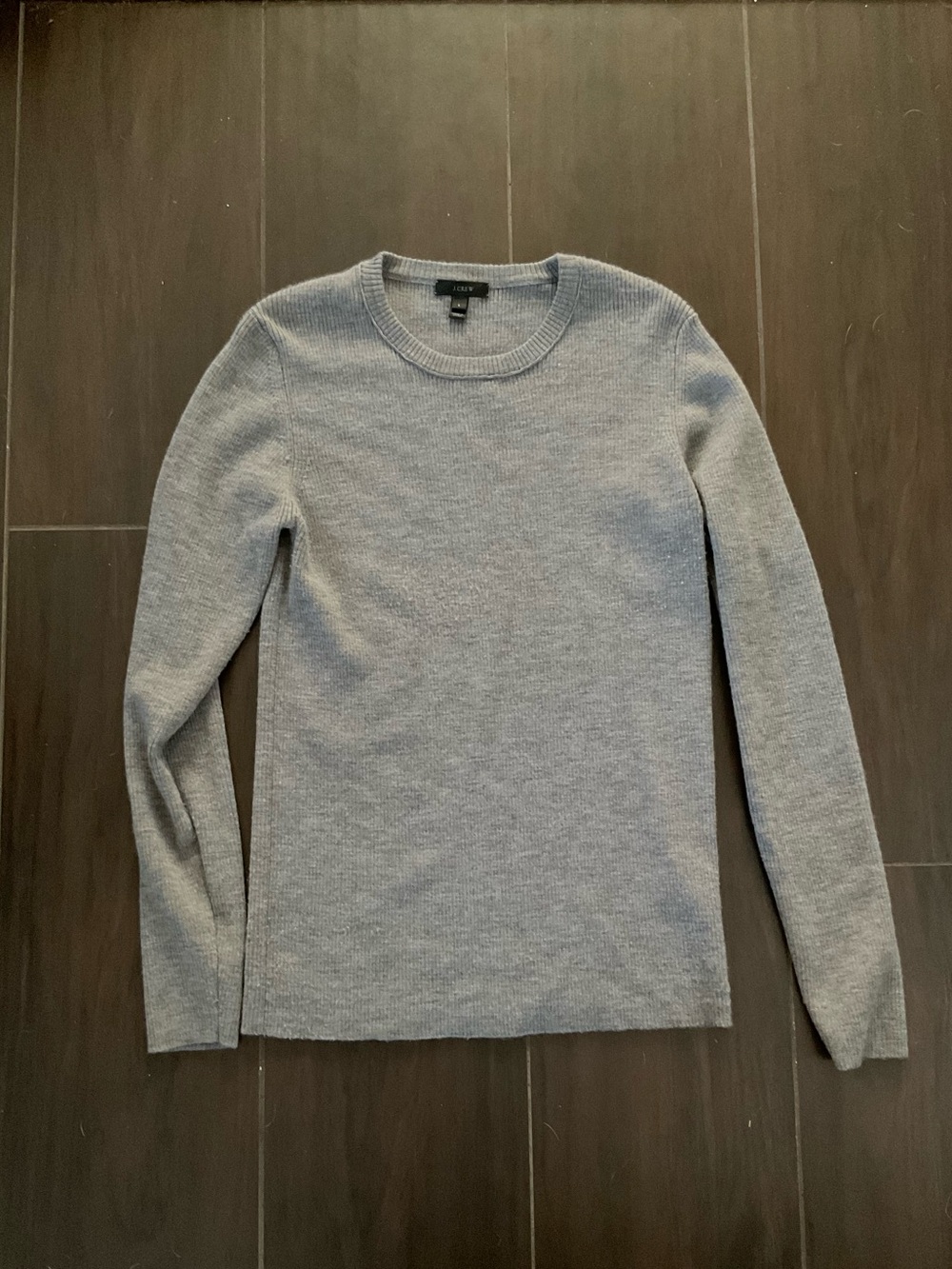 J Crew Light Gray Crewneck Sweater